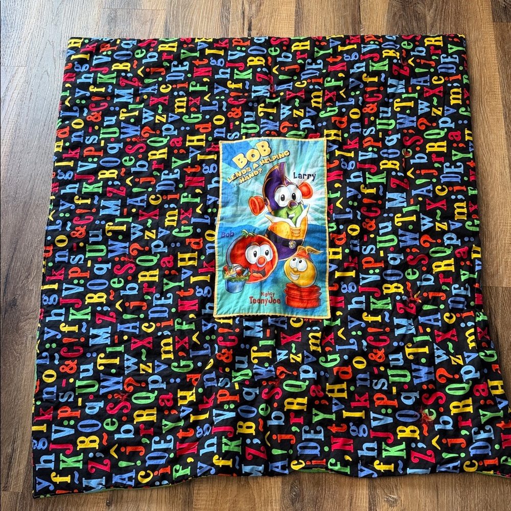 Vintage Veggie Tales homemade blanket Plush with pocket  Babies Kids